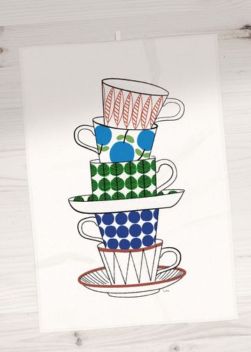 En kopp till Linnékökshandduk