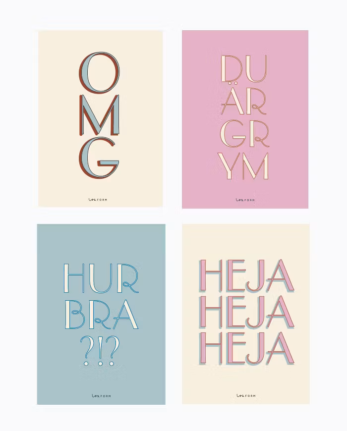 OMG 4-pack kort