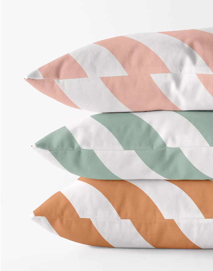 Polka caramel cushion