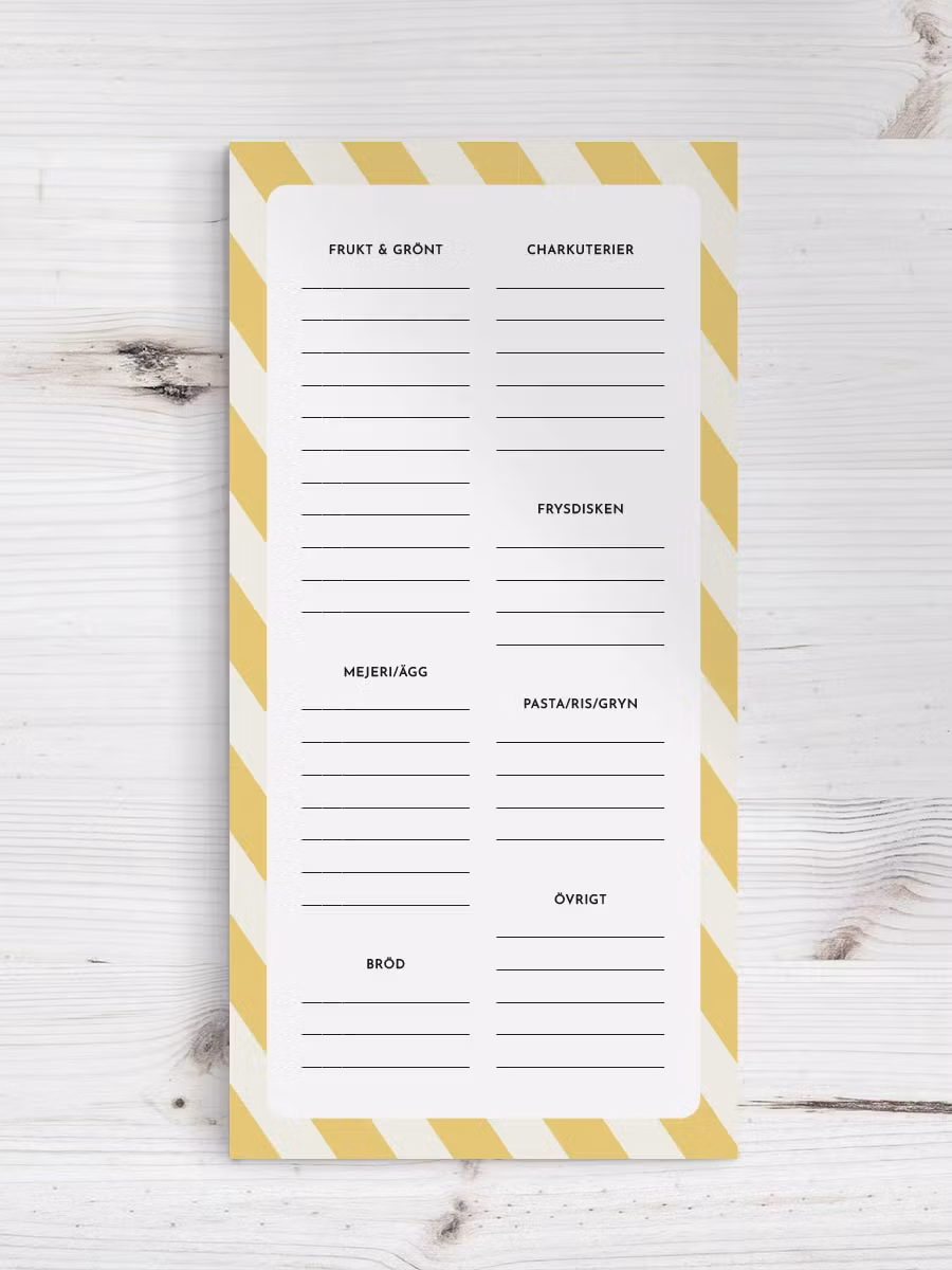 Magnetic pad Grocerys Stripe