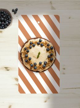 Polka skärbräda kola