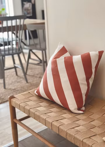 Polka röd kuddfodral