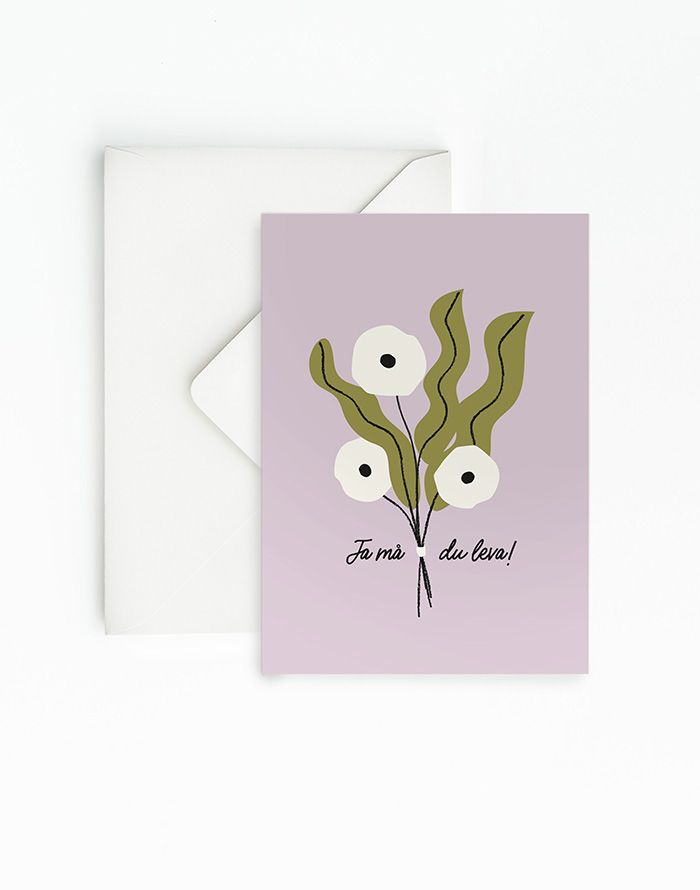 Printable kort Bukett