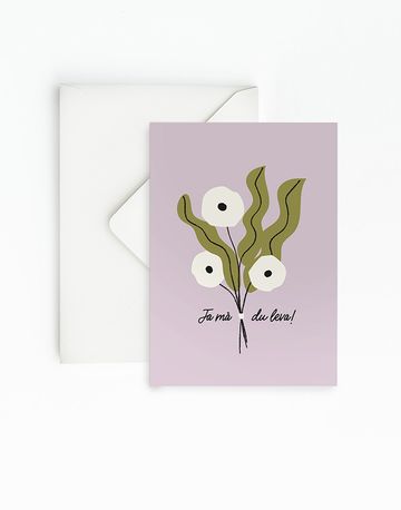 Printable kort Bukett