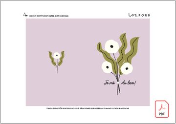 Printable kort Bukett