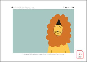 Printable kort Lejon