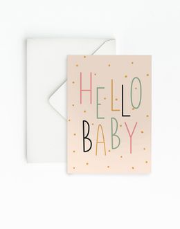 Printable kort Hello baby