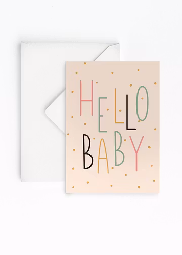Printable kort Hello baby