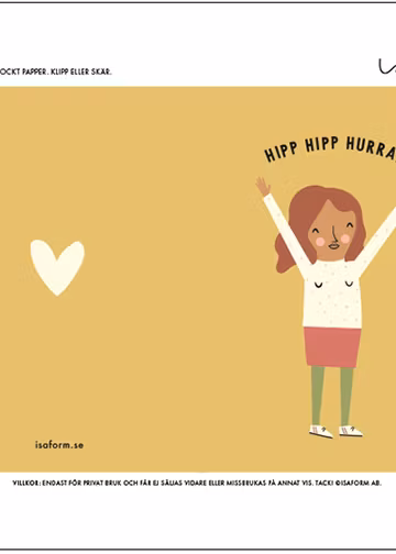 Printable kort Hipp hipp