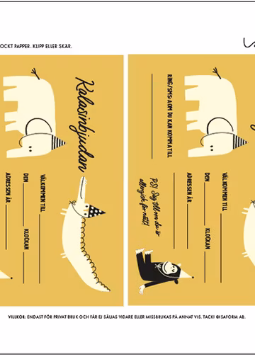 Printable kalasinbjudan