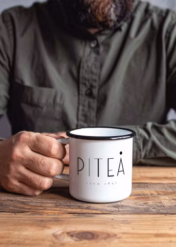 Piteå anno 1621 enamel mug