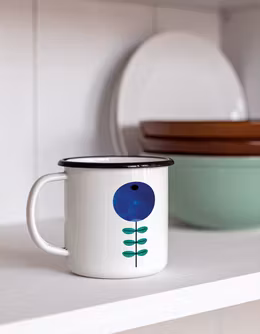 Blueberry enamel mug