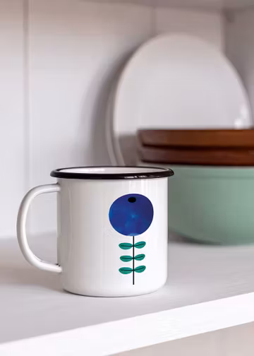 Blueberry enamel mug