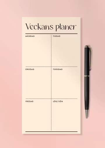 Veckans planer Magnetblock