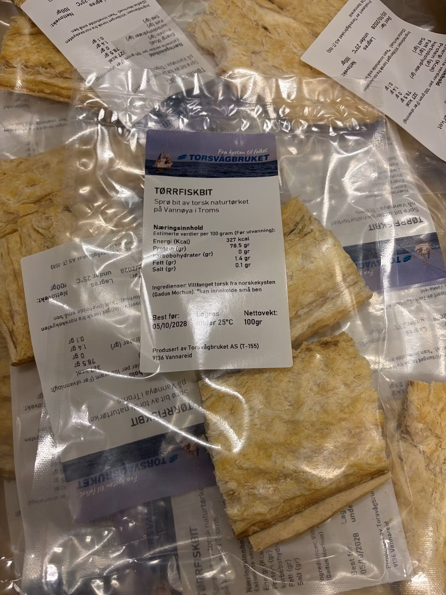 Tørrfiskbit 100g