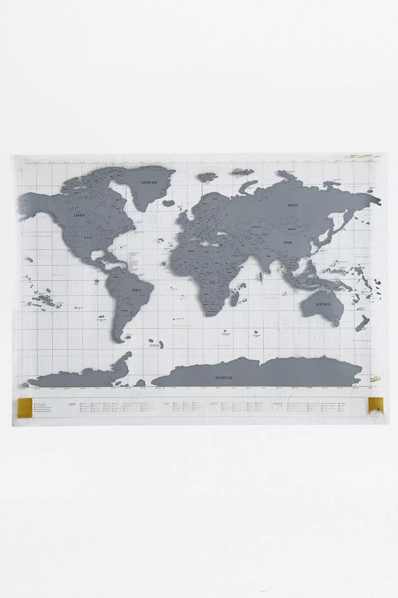 Scratchmap clear edition - Genomskinlig skrapkarta