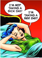Kylskåpsmagnet - "I´m not taking a sick day"