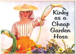 Kylskåpsmagnet - Kinky as a cheap garden hose
