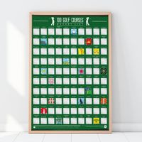 Scratch off bucketlist - 100 golfbanor