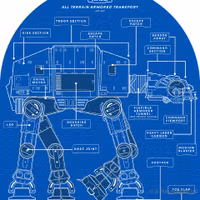 Star Wars 1000-bitar dubbelsidigt pussel AT-AT