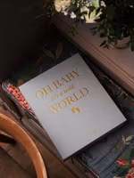 Fotoalbum "oh baby" Grå – Tygalbum för Bebis- & Barnfoton