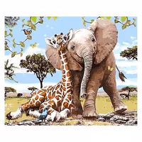 Elefant/Giraff 30x40