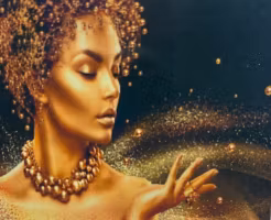 Golden Woman 25x34cm