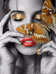 Kvinna fjäril 🦋 40x50cm