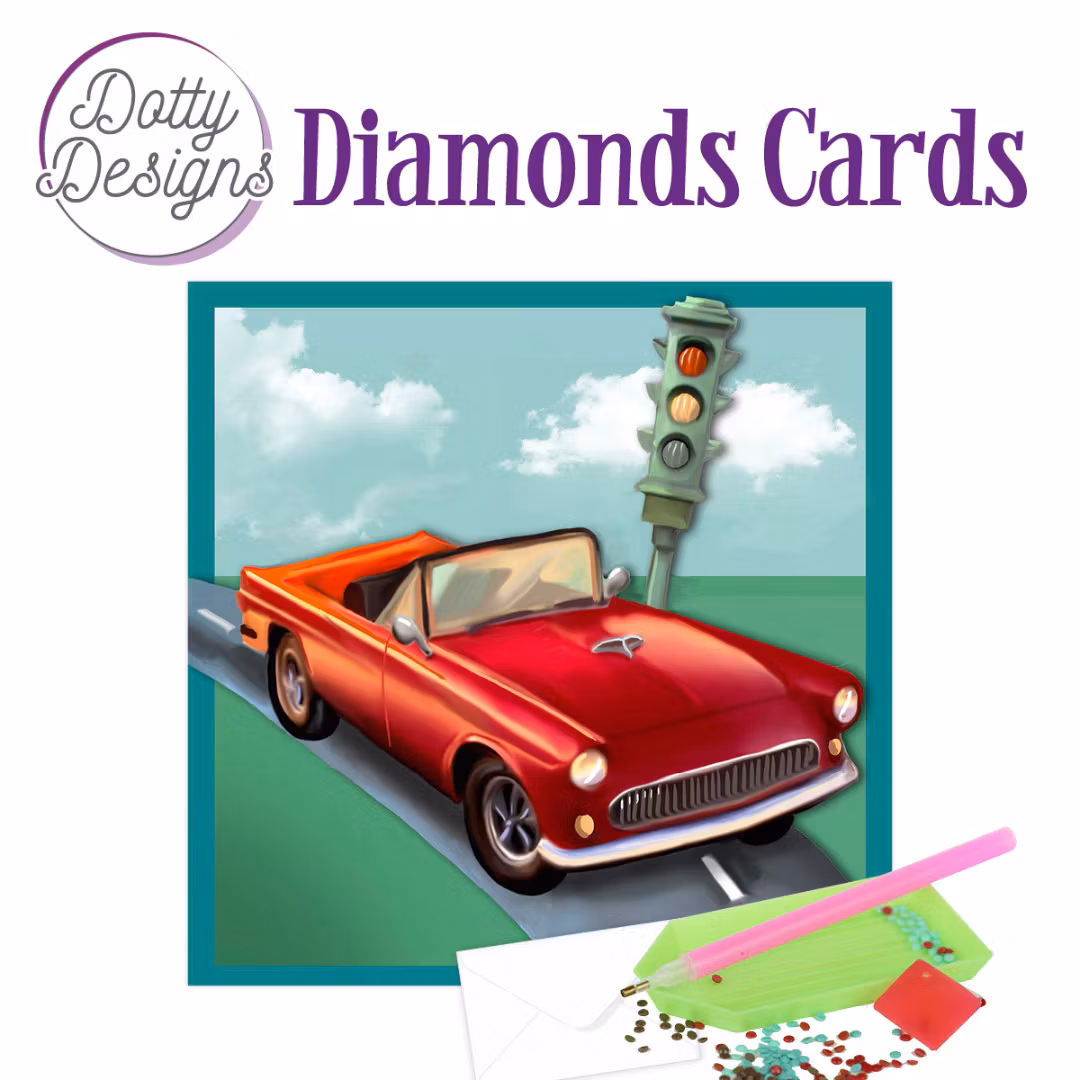 Dotty Designs® - Vykort Veteranbil