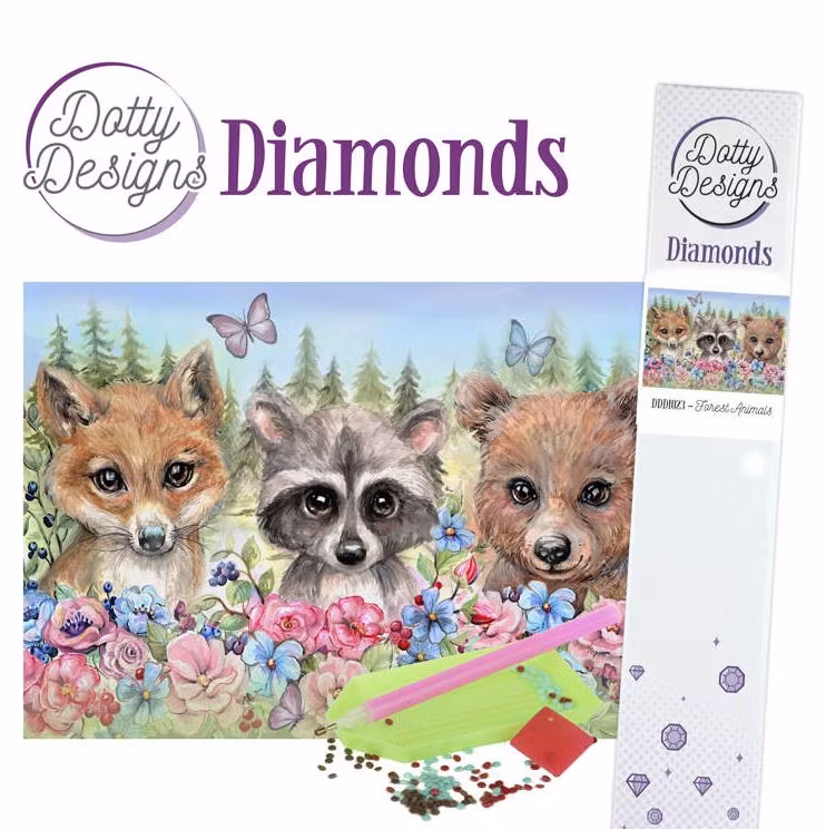 Dotty Designs® - Skogsdjur 29,7 x 42 cm