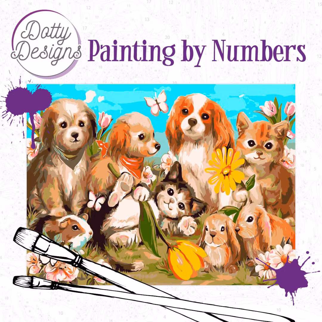 Dotty Design -  Husdjur 40x50 PBN