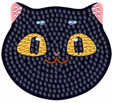 Fickspegel 7cm katt svart