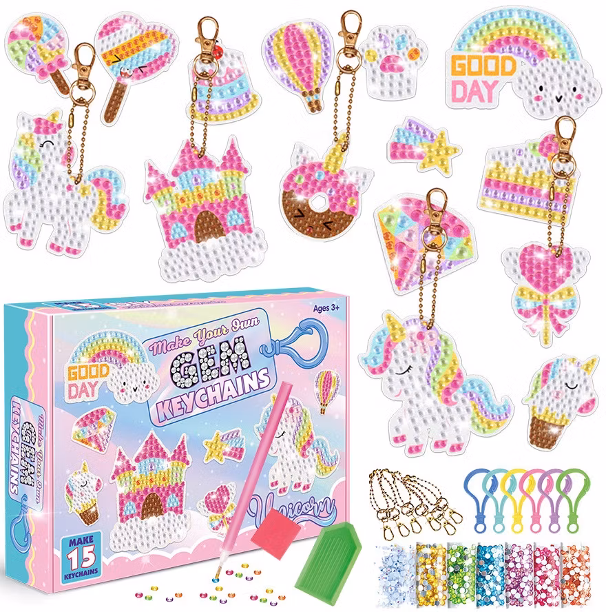 Nyckelringar Rosa 15pack