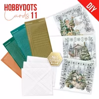 Hobby Dots Jul grön Set 3 kort