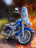 Motorcykel  40x50cm