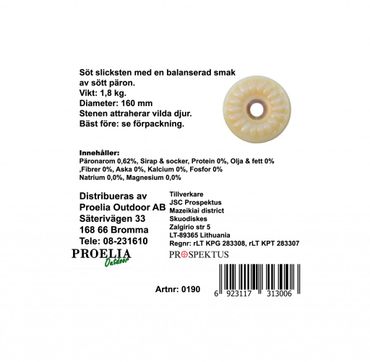 SLICKSTEN VILDSVIN PÄRON 1,8 KG Slicksten eller locksten, med samk av sötpäron