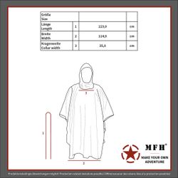 Regnponcho  BW CAMO
