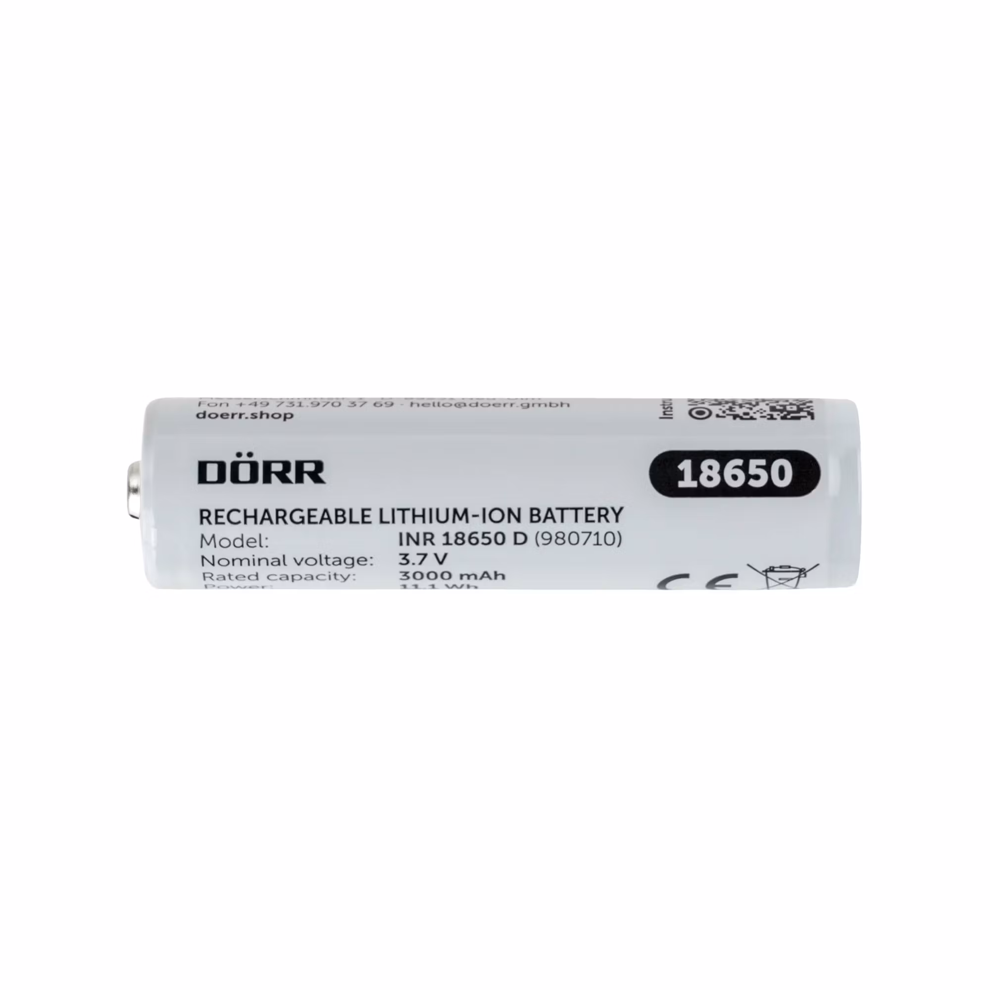 DÖRR 18650 Uppladdningsbart Litiumjonbatteri (4-pack)