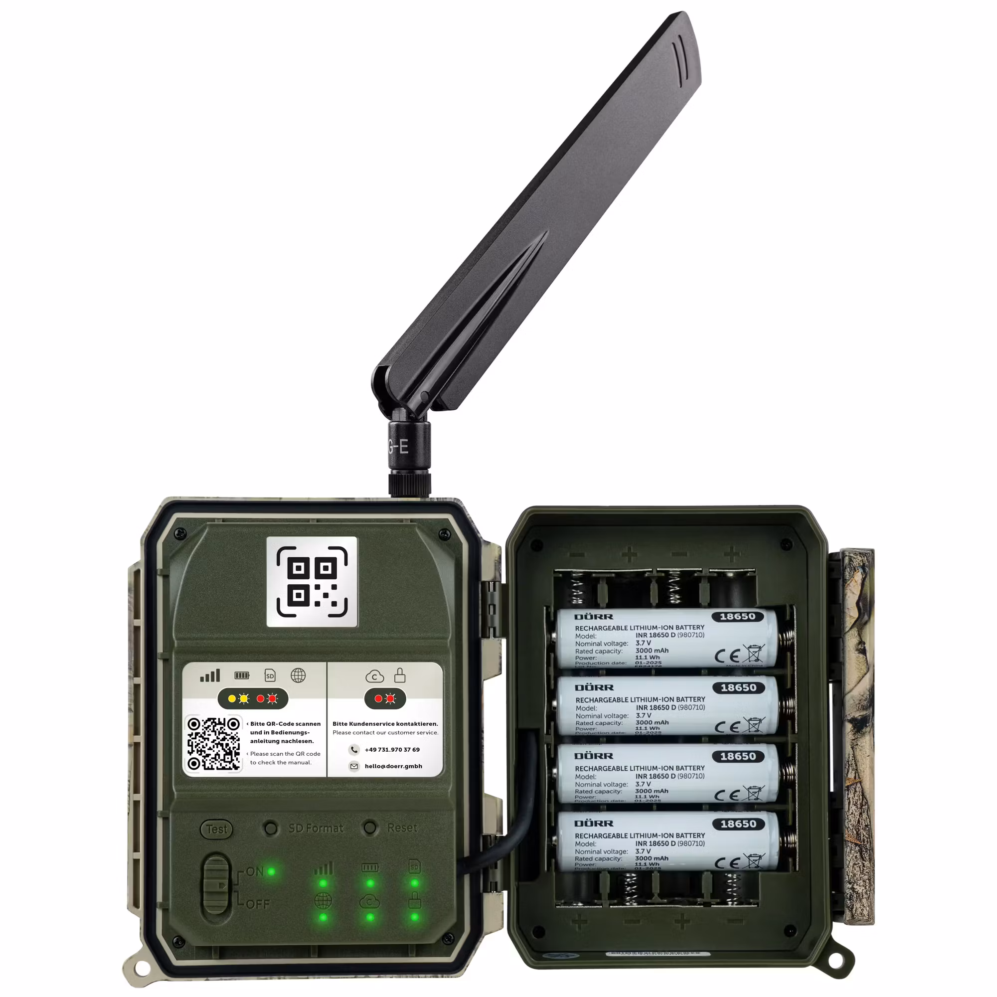 DÖRR 18650 Uppladdningsbart Litiumjonbatteri (4-pack)