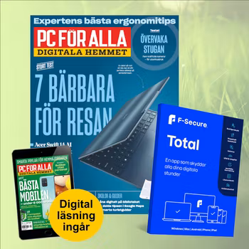 12 nummer av PC för Alla + F-Secure Total för 5 enheter!