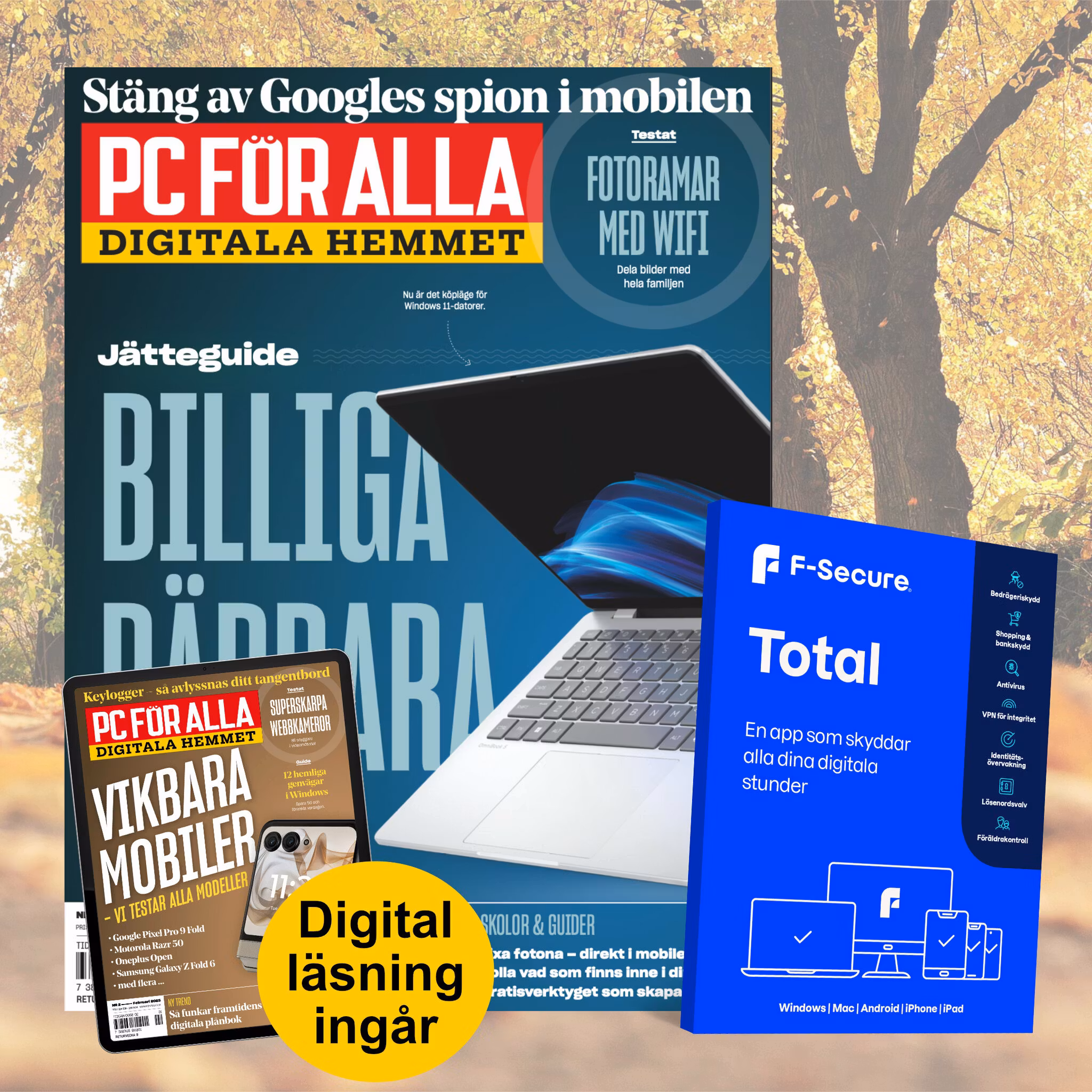 12 nr av PC för Alla + F-Secure Total för 5 enheter & vårt digitala arkiv sedan 2010 - HÖSTKAMPANJ