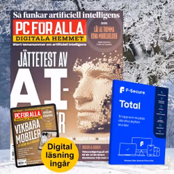 12 nummer av PC för Alla + F-Secure Total för 5 enheter samt vårt digitala arkiv sedan 2010