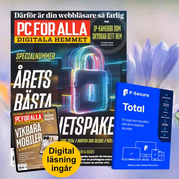Vårkampanj 2026: 12 nr av PC för Alla + F-Secure Total & vårt digitala arkiv sedan 2010