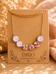 Halsband Rosa opal