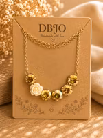 Halsband guld med ros