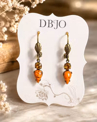 Örhängen orange vintage
