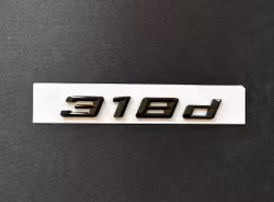 BMW 318d emblem i svart
