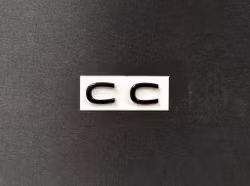 Volkswagen CC emblem i svart