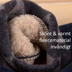 Varma tofflor med halkskydd - BLÅ