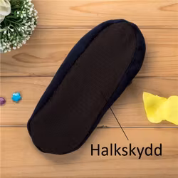 Varma tofflor med halkskydd - BRUN